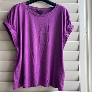 Simple flattering top house elastic cuff M relax fit, DKNY